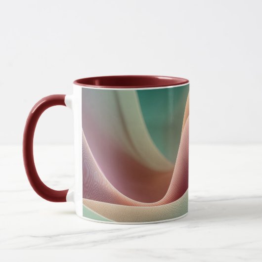 Mug Drapé abstrait avec dégradé pastel fluide (Gauche)