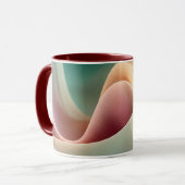 Mug Drapé abstrait avec dégradé pastel fluide (Devant gauche)