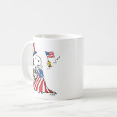 Mug Drapeau 4 juillet à coudre Snoopy (Devant gauche)