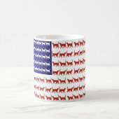 Mug Drapeau 4 juillet chat rouge blanc et bleu (Centre)