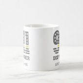 Mug Drapeau 911 personnalisé Dispatcher USA Ligne jaun (Centre)