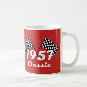 Mug Drapeau à carreaux noir et blanc classique Rétro 1