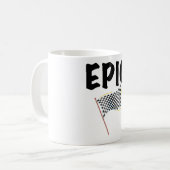 Mug Drapeau à damier de ligne d'arrivée épique (Devant gauche)