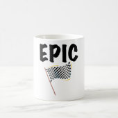 Mug Drapeau à damier de ligne d'arrivée épique (Centre)