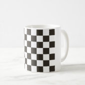 Mug Drapeau À damiers (noir et blanc) (Motif du vérifi (Devant droit)