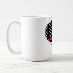 Mug Drapeau à ligne rouge Cœur