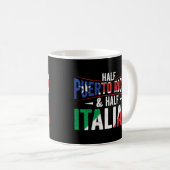 Mug Drapeau À Moitié Portoricain Et À Moitié Italien R (Devant droit)
