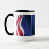 Mug Drapeau Abstrait américain rouge blanc et bleu (Gauche)