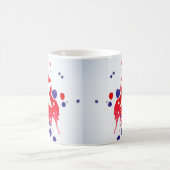 Mug Drapeau Abstrait américain Rouge Bleu Blanc Étoile (Centre)