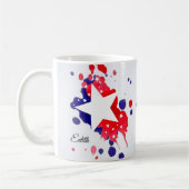 Mug Drapeau Abstrait américain Rouge Bleu Blanc Étoile (Gauche)
