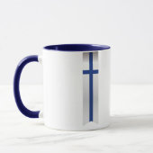 Mug Drapeau abstrait de la Finlande, couleurs (Gauche)