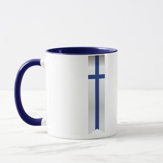 Mug Drapeau abstrait de la Finlande, couleurs (Gauche)