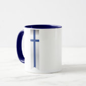 Mug Drapeau abstrait de la Finlande, couleurs (Devant gauche)