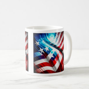 Mug Drapeau Abstrait US Classic Mug, 11 oz