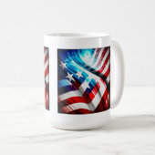 Mug Drapeau Abstrait US Classic Mug, 15 oz (Devant droit)