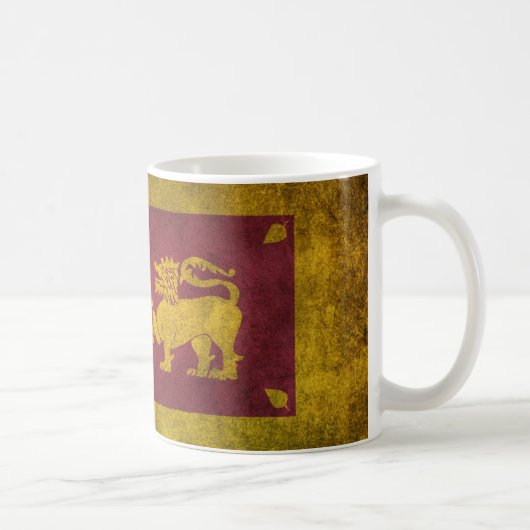 Mug Drapeau affligé par cru du Sri Lanka (Droite)