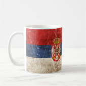 Mug Drapeau âgé et rayé de cru de la Serbie (Gauche)