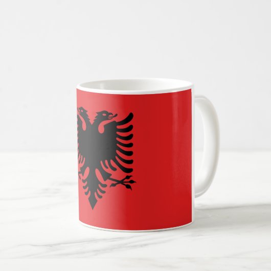 Mug Drapeau (albanais) de l'Albanie (Devant droit)