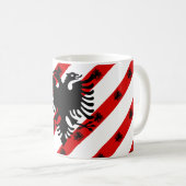 Mug Drapeau albanais de rayures (Devant droit)