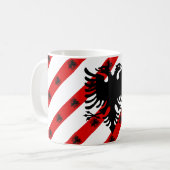 Mug Drapeau albanais de rayures (Devant gauche)