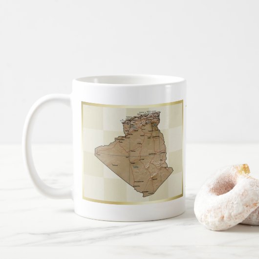 Mug Drapeau Algérie + Musique de la carte (Avec donut)