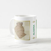 Mug Drapeau Algérie + Musique de la carte (Devant gauche)