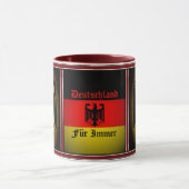 Mug Drapeau allemand, aigle noir, fourrure allemande (Centre)
