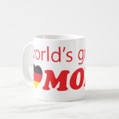 MUG DRAPEAU ALLEMAND DE COEUR DE LA PLUS GRANDE MAMAN (Devant gauche)