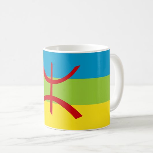 Mug Drapeau Amazigh Drapeau Berber Drapeau Kabyles (Devant droit)