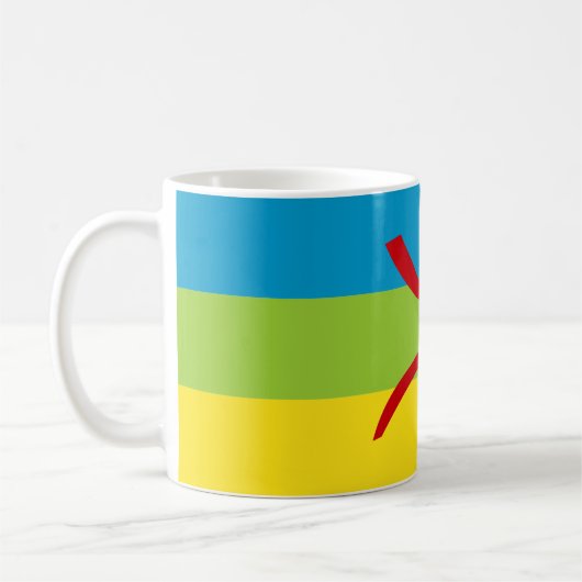 Mug Drapeau Amazigh Drapeau Berber Drapeau Kabyles (Gauche)