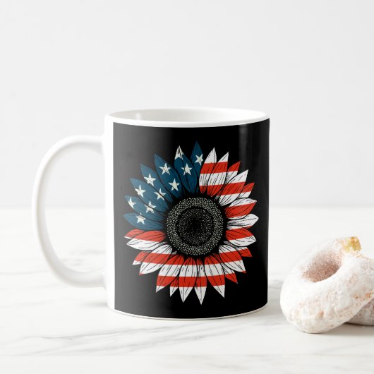 Mug Drapeau américain (Avec donut)