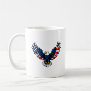Mug Drapeau américain 4 juillet Aigle patriotique USA