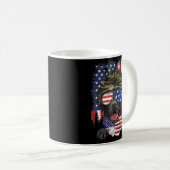 Mug Drapeau américain 4 juillet Black Labrador Vétérin (Devant droit)