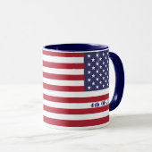 Mug Drapeau américain 4 juillet Patriotique (Devant droit)