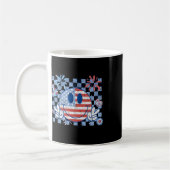Mug Drapeau américain 4 juillet Super souriant visage (Gauche)