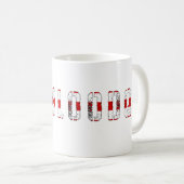 Mug drapeau américain à sang bleu (Devant droit)