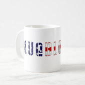 Mug drapeau américain à sang bleu (Devant gauche)