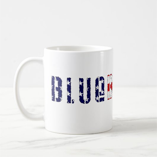 Mug drapeau américain à sang bleu (Gauche)
