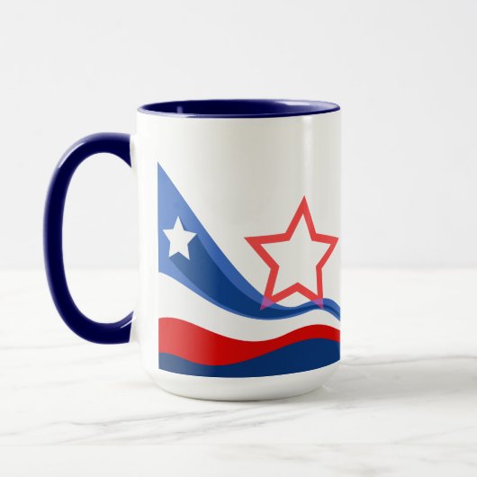 Mug Drapeau américain abstrait (Gauche)