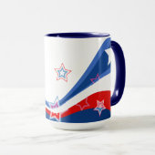 Mug Drapeau américain abstrait (Devant droit)