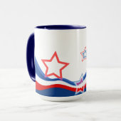Mug Drapeau américain abstrait (Devant gauche)