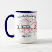 Mug "Drapeau américain avec aigle" personnalisable (Gauche)