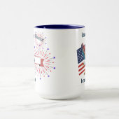 Mug "Drapeau américain avec aigle" personnalisable (Centre)