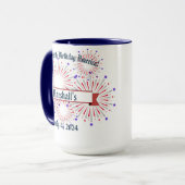 Mug "Drapeau américain avec aigle" personnalisable (Devant gauche)