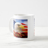 Mug Drapeau américain avec Eagle chauve (Devant gauche)