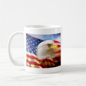 Mug Drapeau américain avec Eagle chauve (Gauche)