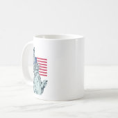 Mug Drapeau américain avec Lady Liberty (Devant gauche)