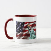 Mug Drapeau américain avec Madame Liberty (Gauche)