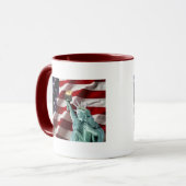 Mug Drapeau américain avec Madame Liberty (Devant gauche)