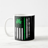 Mug Drapeau américain avec trèfles pour la St Patrick (Gauche)
